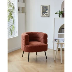 Nordlys Salonstoel van metaal en terracotta lussen