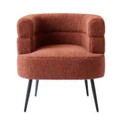 Nordlys Salonstoel van metaal en terracotta lussen