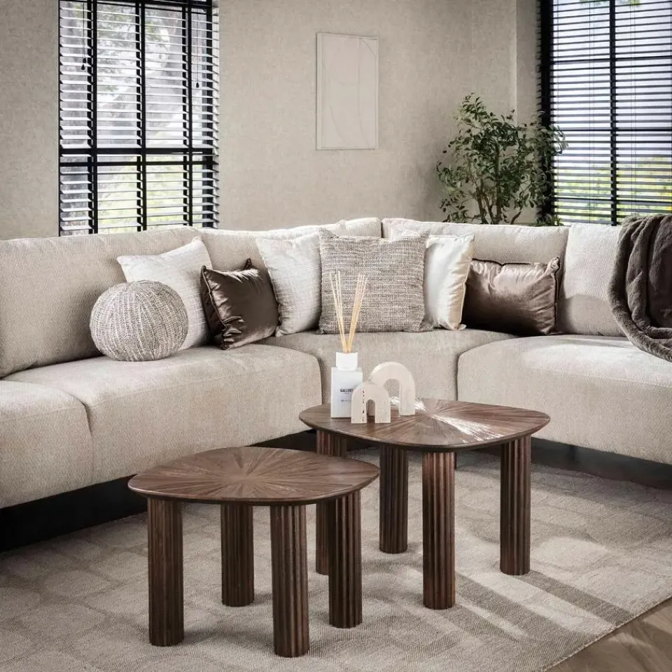 Giga Living Salontafel - Vierhoekig - Set Van 2 - Teakhout - Maya Outlet