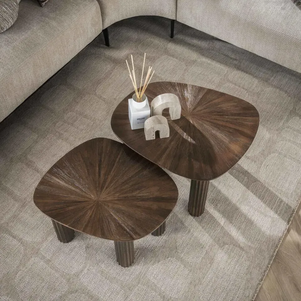 Giga Living Salontafel - Vierhoekig - Set Van 2 - Teakhout - Maya Outlet