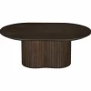 Giga Meubel Salontafel Donkerbruin Mangohout - Ovaal - 120x70x35cm - Ava Hot