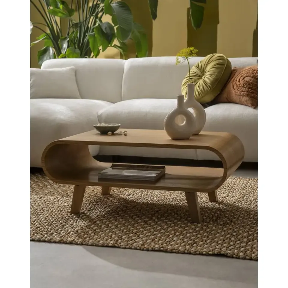 Leen Bakker Salontafel Matteo - naturel - 37x90x55 cm New