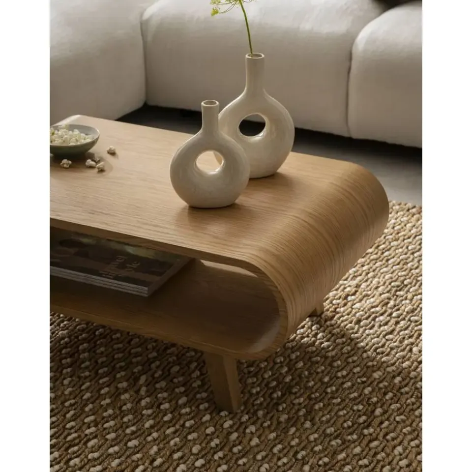 Leen Bakker Salontafel Matteo - naturel - 37x90x55 cm New