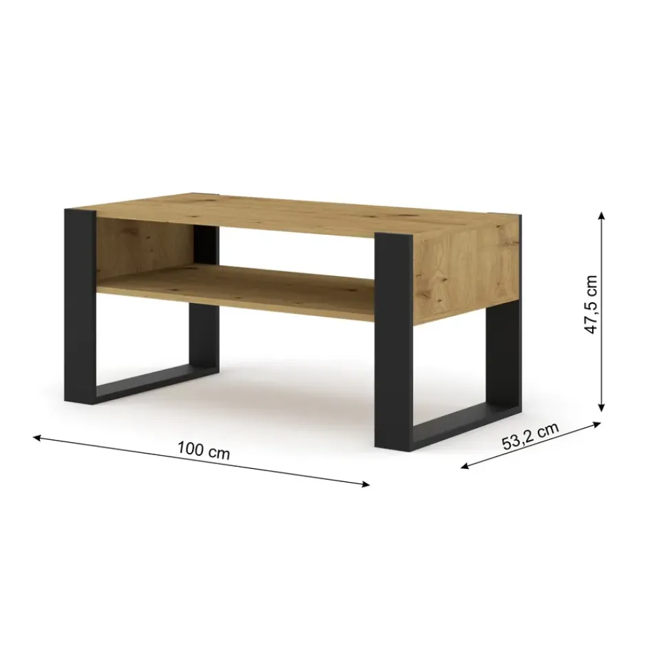 AKL FURNITURE Salontafel Mondi 47x100x50 Beige Sale