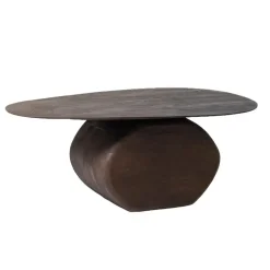 Giga Meubel Salontafel Organisch 100cm - Bruin Mangohout - Ebbe Sale