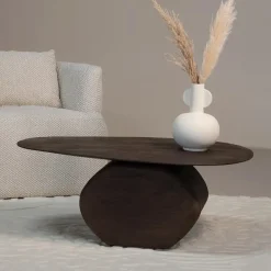 Giga Meubel Salontafel Organisch 100cm - Bruin Mangohout - Ebbe Sale