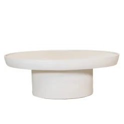 Giga Meubel Salontafel Ovaal - Beige - Betonlook - 120cm - Tess