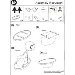 Giga Meubel Salontafel Ovaal - Beige - Betonlook - 120cm - Tess
