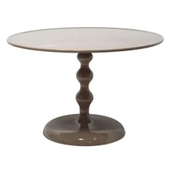 Giga Meubel Salontafel Rond - Taupe Glans - 59x59x38,5cm - Carien Hot