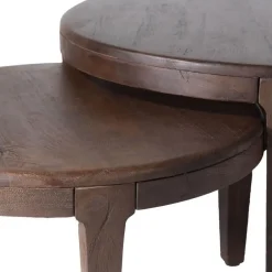 Giga Meubel Salontafel Set van 2 - Acaciahout - Rond - Tafel Mio Best