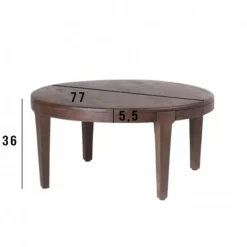 Giga Meubel Salontafel Set van 2 - Acaciahout - Rond - Tafel Mio Best