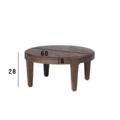 Giga Meubel Salontafel Set van 2 - Acaciahout - Rond - Tafel Mio Best