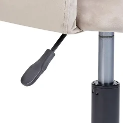 Beliani SANILAC - Bureaustoel - Beige - Fluweel