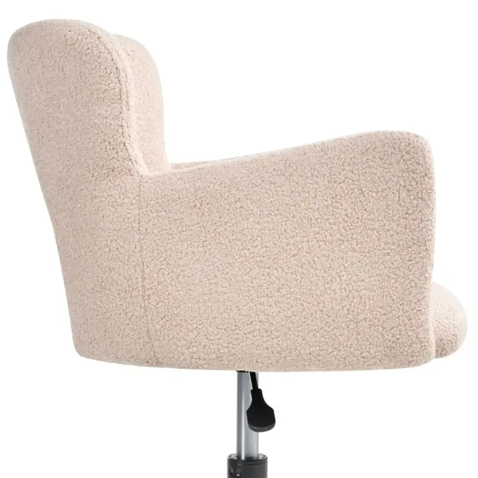 Leen Bakker SANILAC - Bureaustoel - Beige - Bouclé Hot