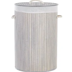 Beliani SANNAR - Mand - Grijs - Bamboehout Outlet