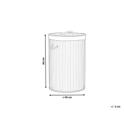 Beliani SANNAR - Mand - Grijs - Bamboehout Outlet