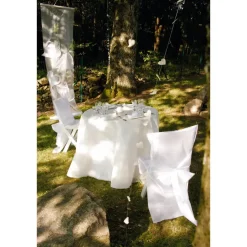 Santex Feest tafelkleed/tafellaken rond - zwart - 240 cm - stof Discount