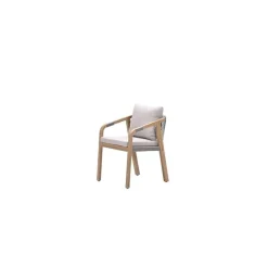 Garden Impressions Santos dining fauteuil - acaciahout met white wash - taupe - sand New