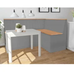 Loft24 Sara - Eetkamerbank in grenen grijs/gebeitste was Best