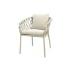 Van der Garde Tuinmeubelen - Premium Sara dining tuinstoel - Rope/Latte - Zandkleur Sale
