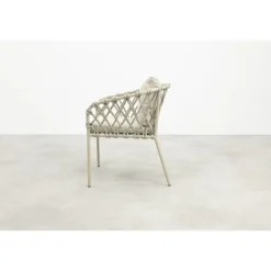 Van der Garde Tuinmeubelen - Premium Sara dining tuinstoel - Rope/Latte - Zandkleur Sale