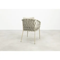 Van der Garde Tuinmeubelen - Premium Sara dining tuinstoel - Rope/Latte - Zandkleur Sale