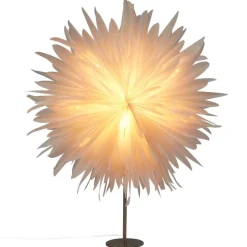Beliani SATOPANTH - Kerstdecoratie ster lamp - Gebroken wit - Papier Online