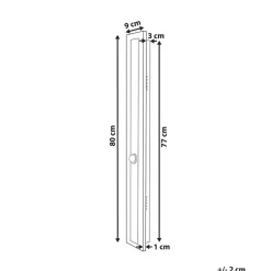 Beliani SAVANE - Wandlamp - Zwart - 80 cm - Staal Online