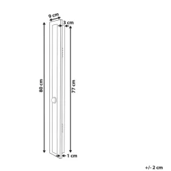 Beliani SAVANE - Wandlamp - Zwart - 80 cm - Staal Online