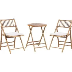 Beliani SAVELLETRI - Bistroset voor 2 - Lichte houtkleur - Bamboehout Sale