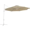 Beliani SAVONA II - Zweefparasol - Taupe/Wit - Polyester Sale