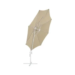 Beliani SAVONA II - Zweefparasol - Taupe/Wit - Polyester Sale
