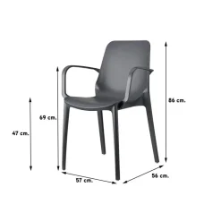 Scab Ginevra armstoel - Antraciet Sale