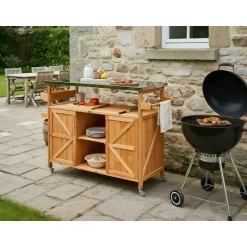 Leen Bakker SCANNO - Buitenkeuken eiland - Lichtbruin - Dennenhout