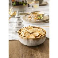 Leen Bakker Schaaltje Camille - beige - stoneware - Ø16,5 cm Discount