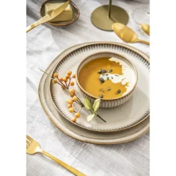 Leen Bakker Schaaltje Camille - beige - stoneware - Ø11,5 cm Online