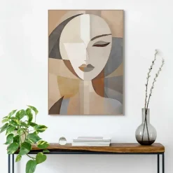 Reinders Schilderij Abstracte vrouw - 70 x 50cm - Bruin Outlet