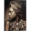 Reinders Schilderij Afrikaanse Vrouw - 70 x 50cm - Bruin Discount