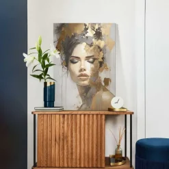 Reinders Schilderij Gouden vrouw - 70 x 50cm - Goudkleurig Online