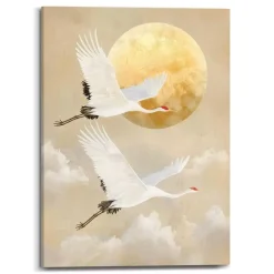 Reinders Schilderij Kraanvogels - 70 x 50cm - Beige Online