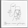 Reinders Schilderij More wine please - 50 x 50cm - Zwart-Wit