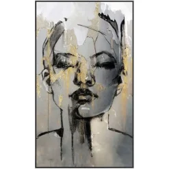 Leen Bakker Schilderij vrouw met goud - 118x70 cm Best