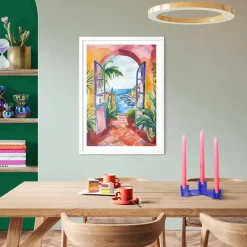 Reinders Schilderij Zomers balkon - 70 x 50cm - Bont New