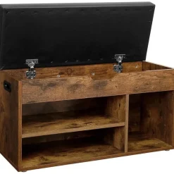 Songmics Schoenbank -Schoenenrek - Opbergruimte onder de zitting - 80 x 30 x 44 cm