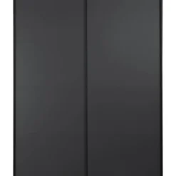 Leen Bakker Schuifdeurkast Bergamo - antraciet - 221x178,5x66,6 cm Discount