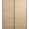 Leen Bakker Schuifdeurkast Bergamo - eikenkleur - 221x178,5x66,6 cm Sale