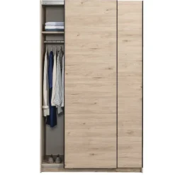 Leen Bakker Schuifdeurkast Genua - eikenkleur - 204x122x60 cm Sale