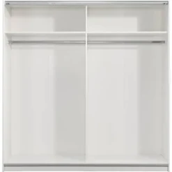 Leen Bakker Schuifdeurkast Genua - wit/eikenkleur - 204x200x60 cm New