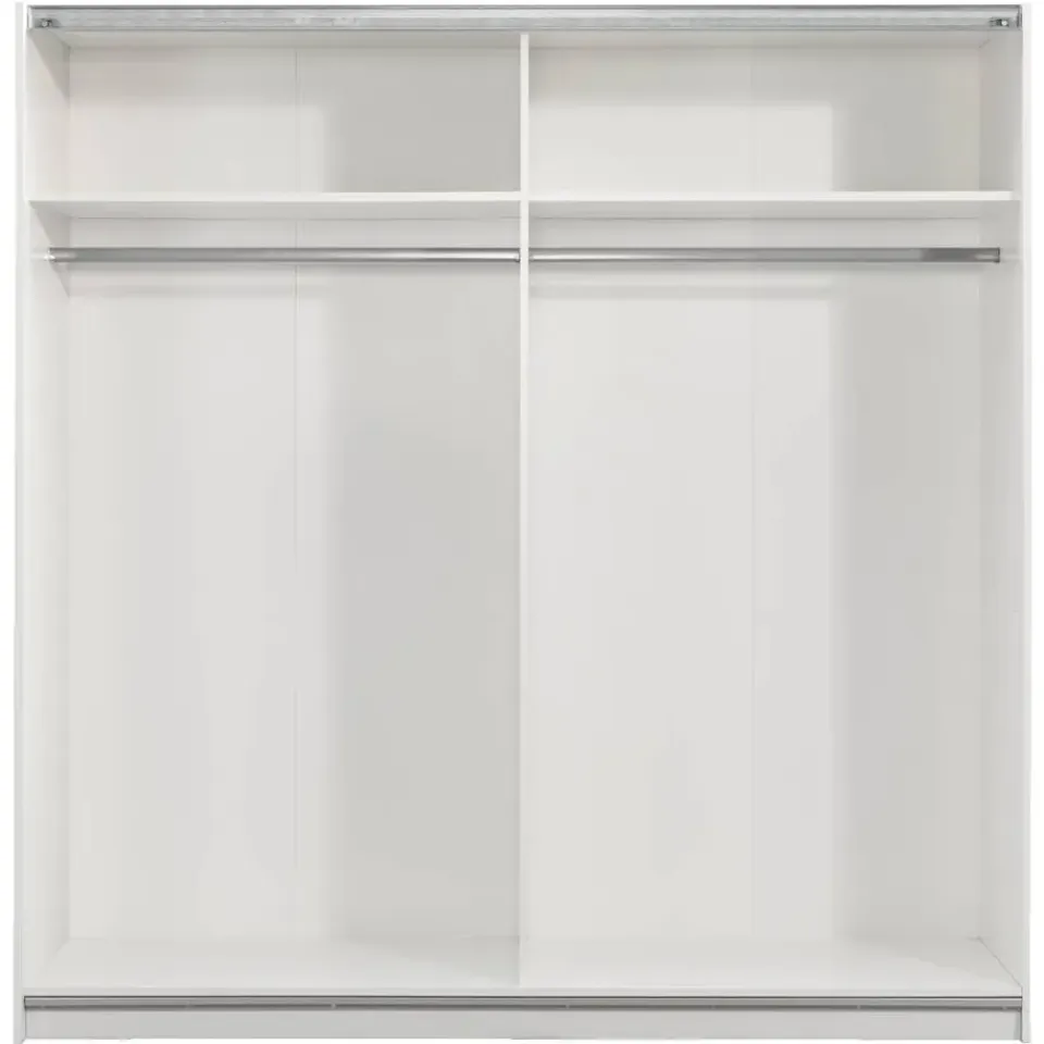 Leen Bakker Schuifdeurkast Genua - wit/eikenkleur - 204x200x60 cm New