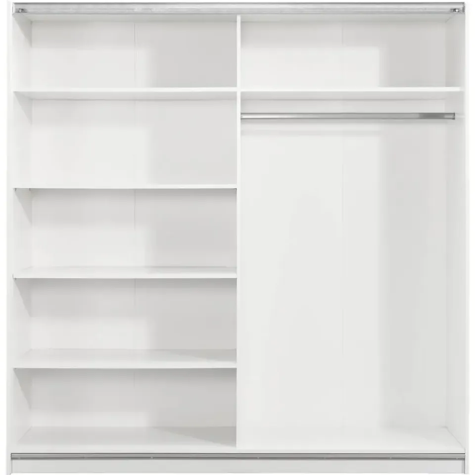 Leen Bakker Schuifdeurkast Genua - wit/eikenkleur - 204x200x60 cm New